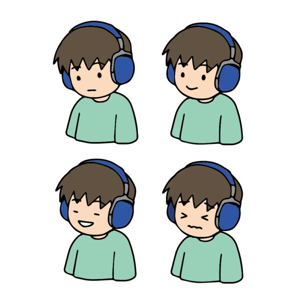 イヤーマフの少年