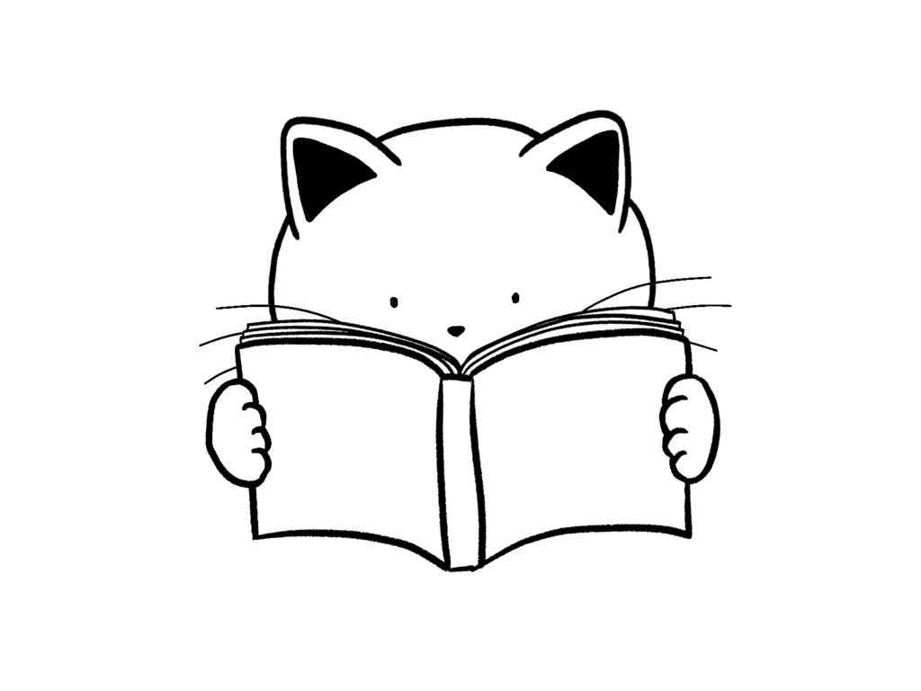 本を読む猫