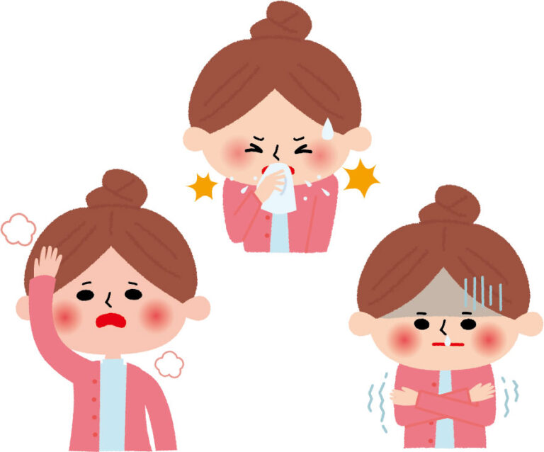 コロナ症状の出た女性