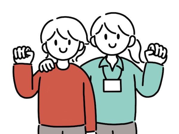 支援員と利用者さん