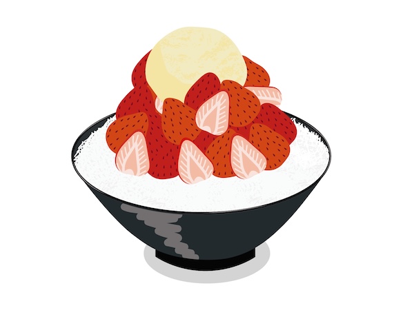 いちごの韓国かき氷（ピンス）